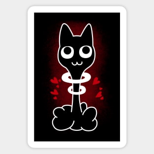 Black Cat Mushroom Cloud Sticker